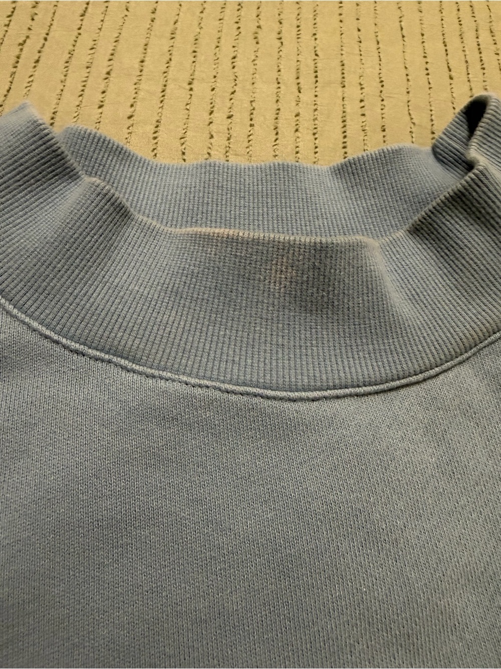 Parke Baby Blue Crewneck Sweatshirt with White Collegiate Lettering - Picture 3 of 7